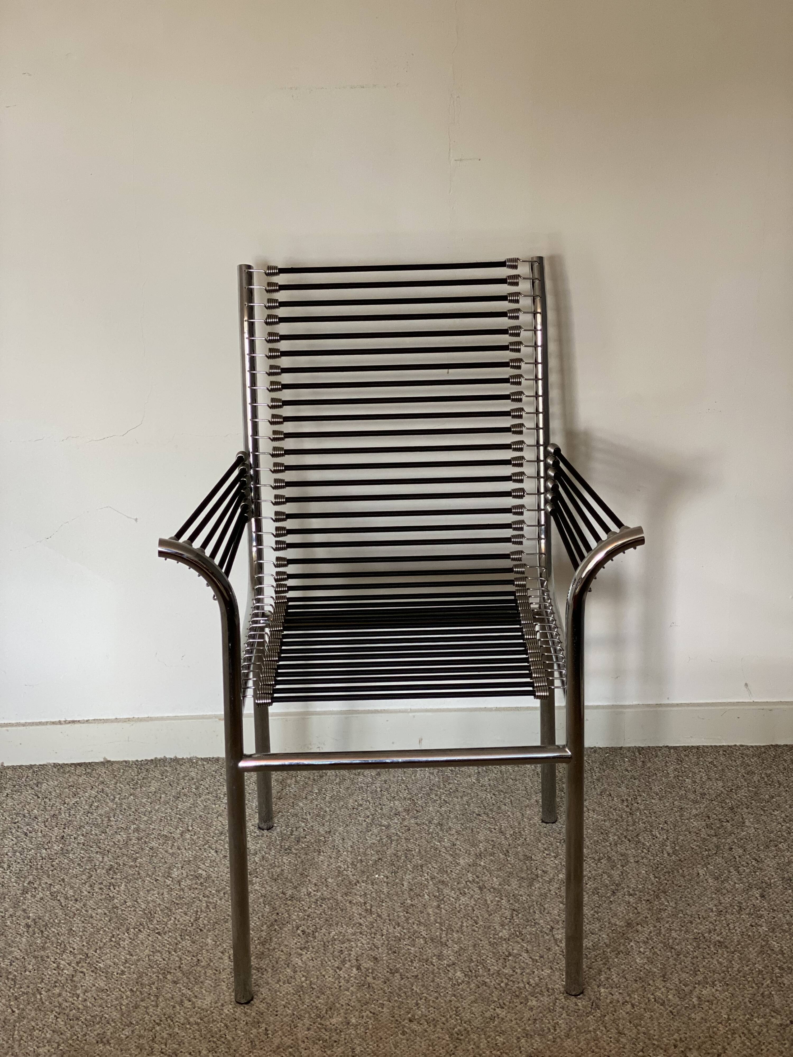 Set of 4 ‘bungee’ lounge chairs