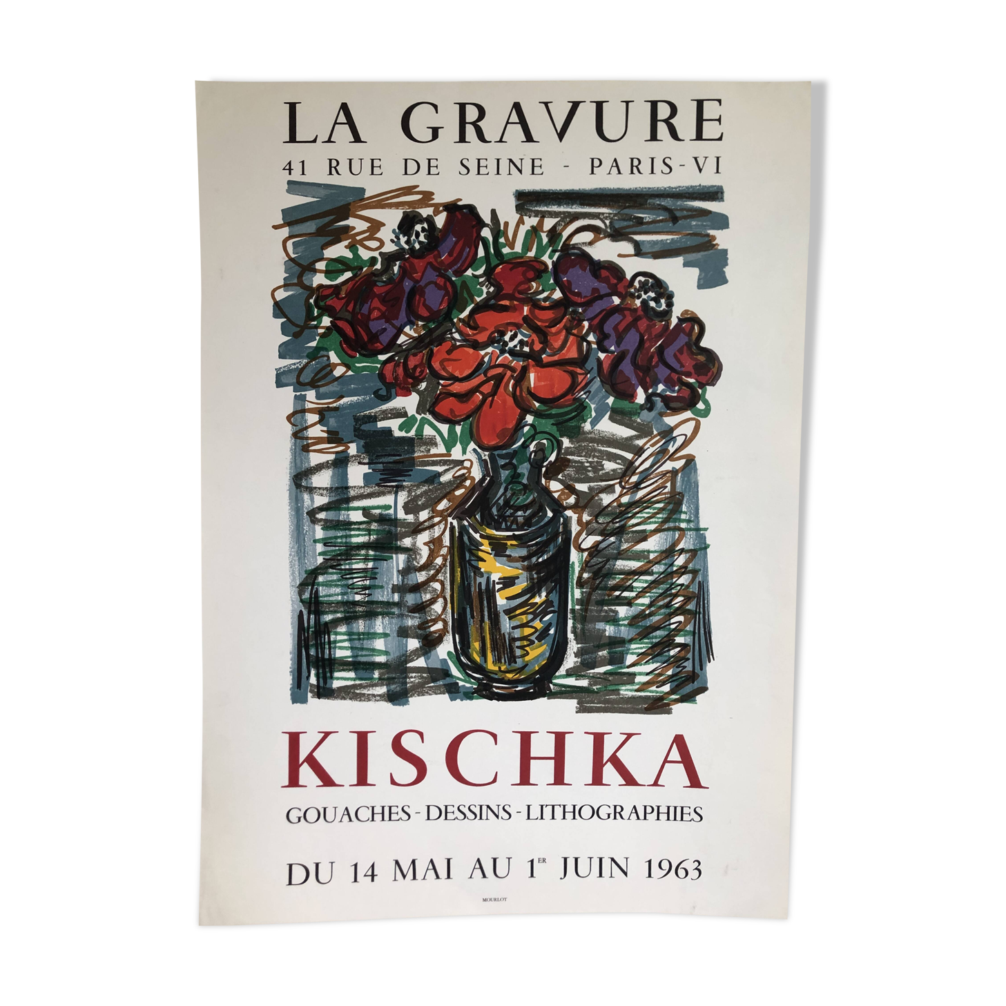 Poster Kischka La Gravure Paris 1963