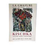 Poster Kischka La Gravure Paris 1963