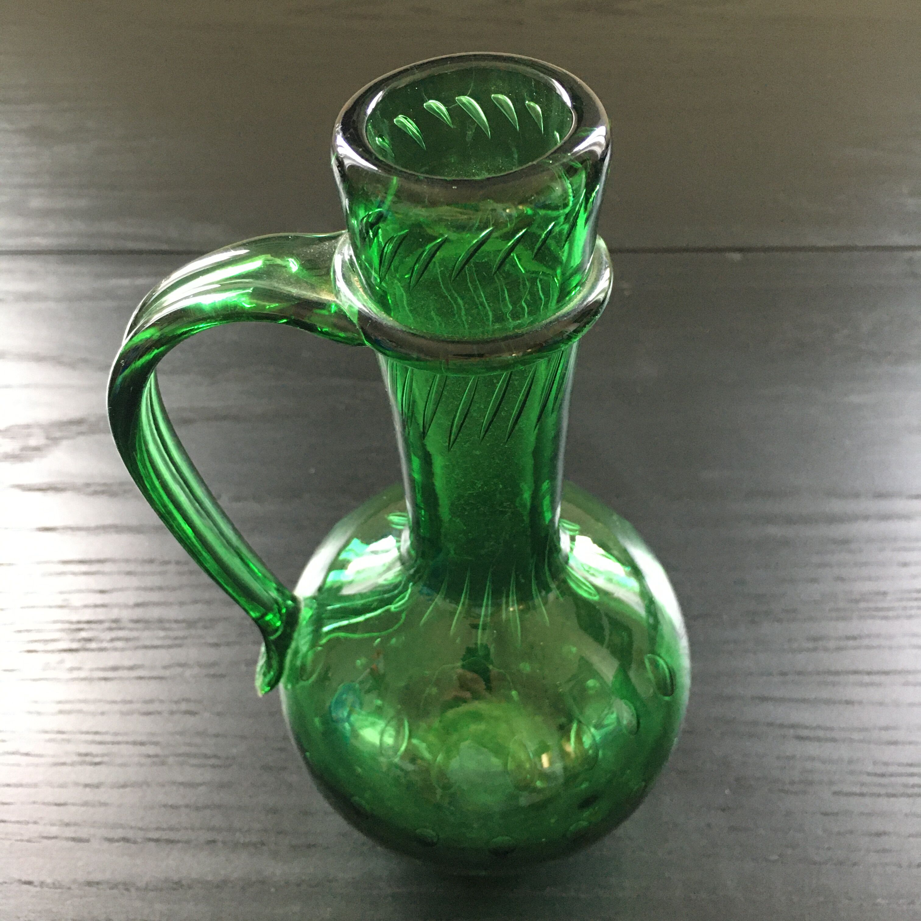 Bottle green decanter