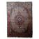 1940s handmade wool medallion rug, ivory and navy, 212 × 312 cm