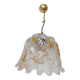 70's glass bell pendant light