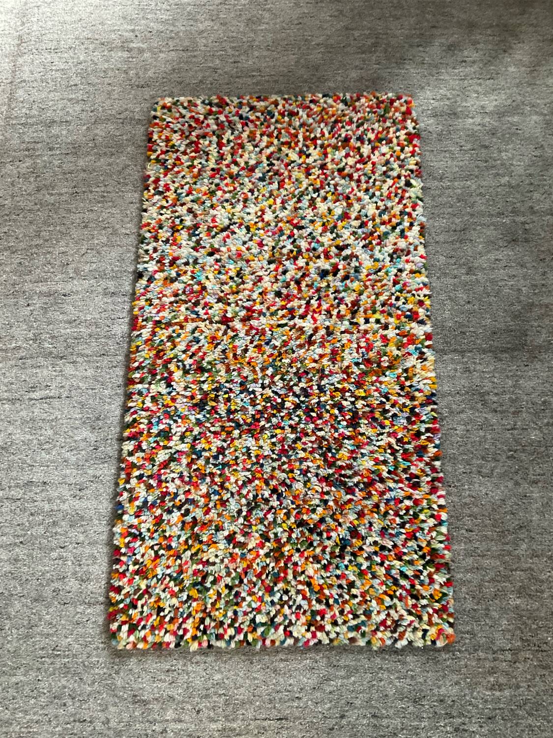 Vintage woven wool rug