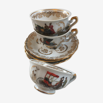 Vintage cups and saucers Berry high porcelain