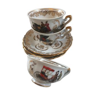Vintage cups and saucers Berry high porcelain