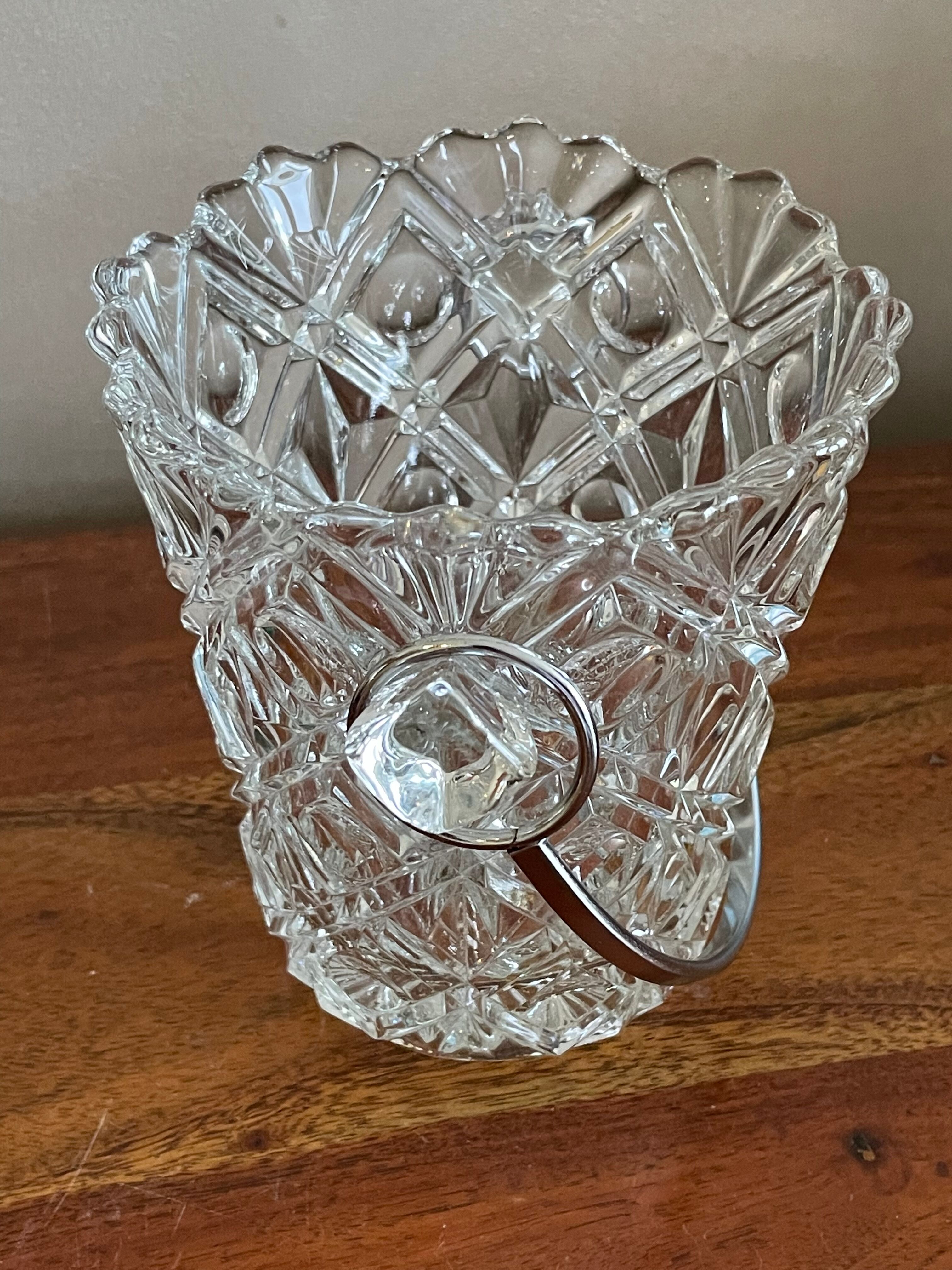 Cut glass ice bucket