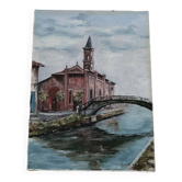 Peinture à l'huile sur toile signée