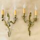Louis XV style wall sconces in gilt bronze with undulating arms