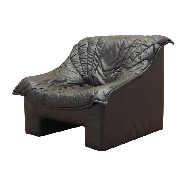 Fauteuil en cuir, design italien, années 1960, production : Italie