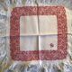 Red and white square sheet 140x140 and 6 towels