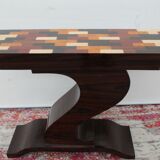 Art Deco console with pattern on top