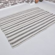 Vintage Anatolian Striped Hemp Kilim Rug, Reference 3665