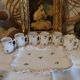 Antique Art Nouveau liqueur set in porcelain