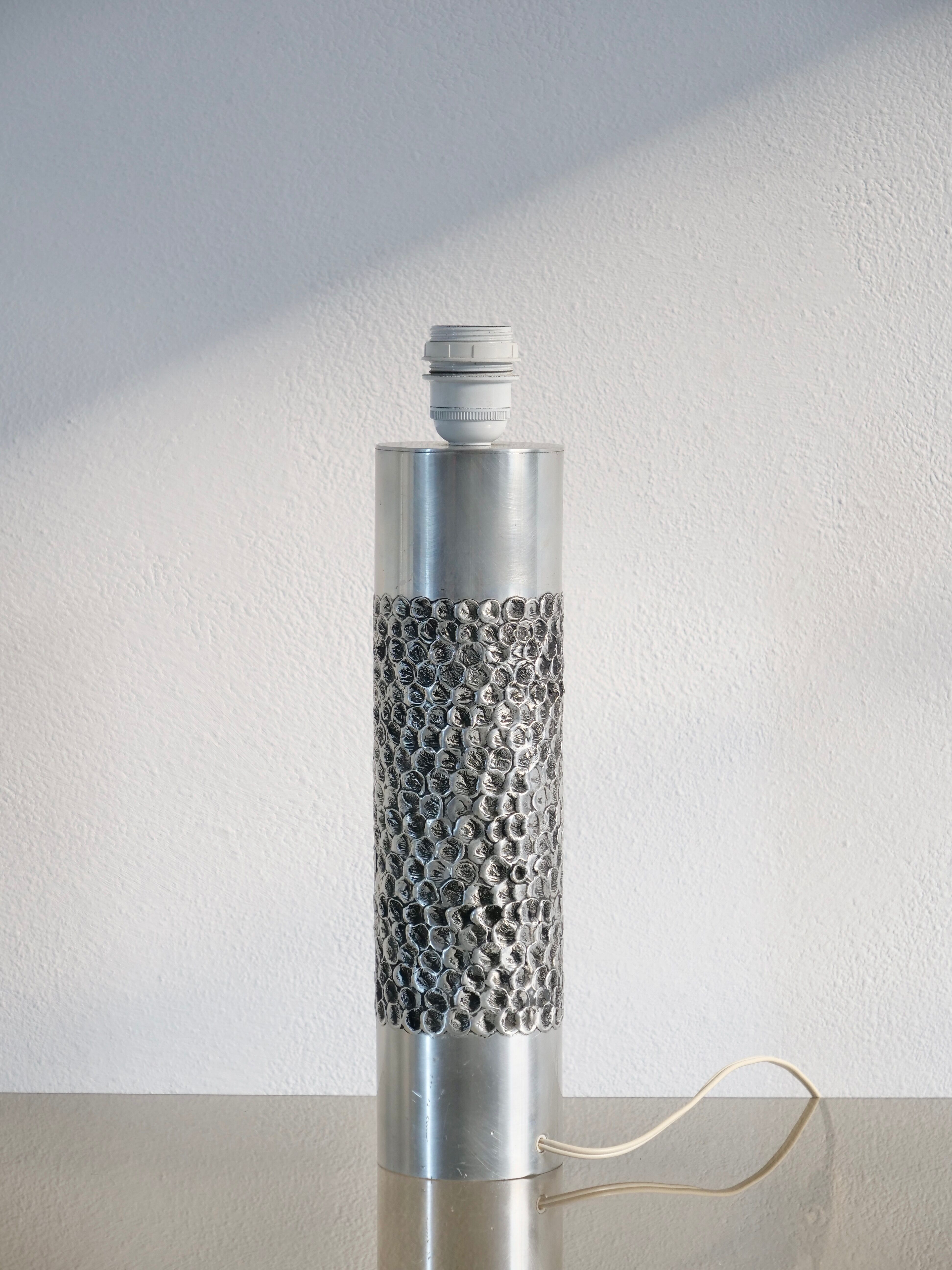 brutalist design lamp by Willy Luyckx for Aluclair 1970