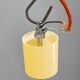 Czechoslovak Ribbed Opaline Glass Pendant Light, 1970s