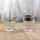 Set of 8 cut glass shot glasses France Arcoroc