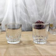 Set of 8 cut glass shot glasses France Arcoroc