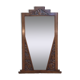 Art deco walnut mirror