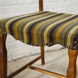 Set of four oak and wool dining room chairs by Henning Kjaernulf, 1960's