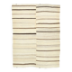 Tapis Kilim rayé crème et marron, 161 x 211 cm