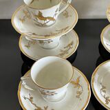 Coffee service Bernardaud Limoges Reine Elisabeth 1957