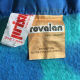 Couverture 220 X 240 losanges et fleurs 70's