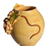 Provencal ceramic vase hand-painted in majolica