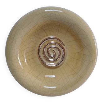 Pocket tray in enamels longwy yellow and gold