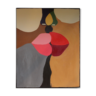 Romantic painting "The kiss" 73x60cm