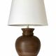 Lampe pied en terre cuite