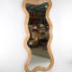Large "waves" rattan mirror