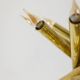 Pair of 24-light patinated brass chandeliers. 1980s.