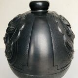 Art Deco ball vase in tin signed