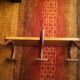 Bistro wall coat rack/hats - 3 curved wooden hooks - Signed Thonet - 1940s/50s