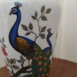 Porcelain vase with peacock decoration