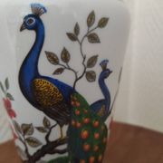Porcelain vase with peacock decoration