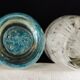 Set of two paperweights vintage jellyfish sulphide