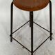 Vintage school stool, 1970s industrial design, Dutch minimalist