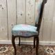 Suite de 6 chaises Louis Philippe à Rossi fleuri