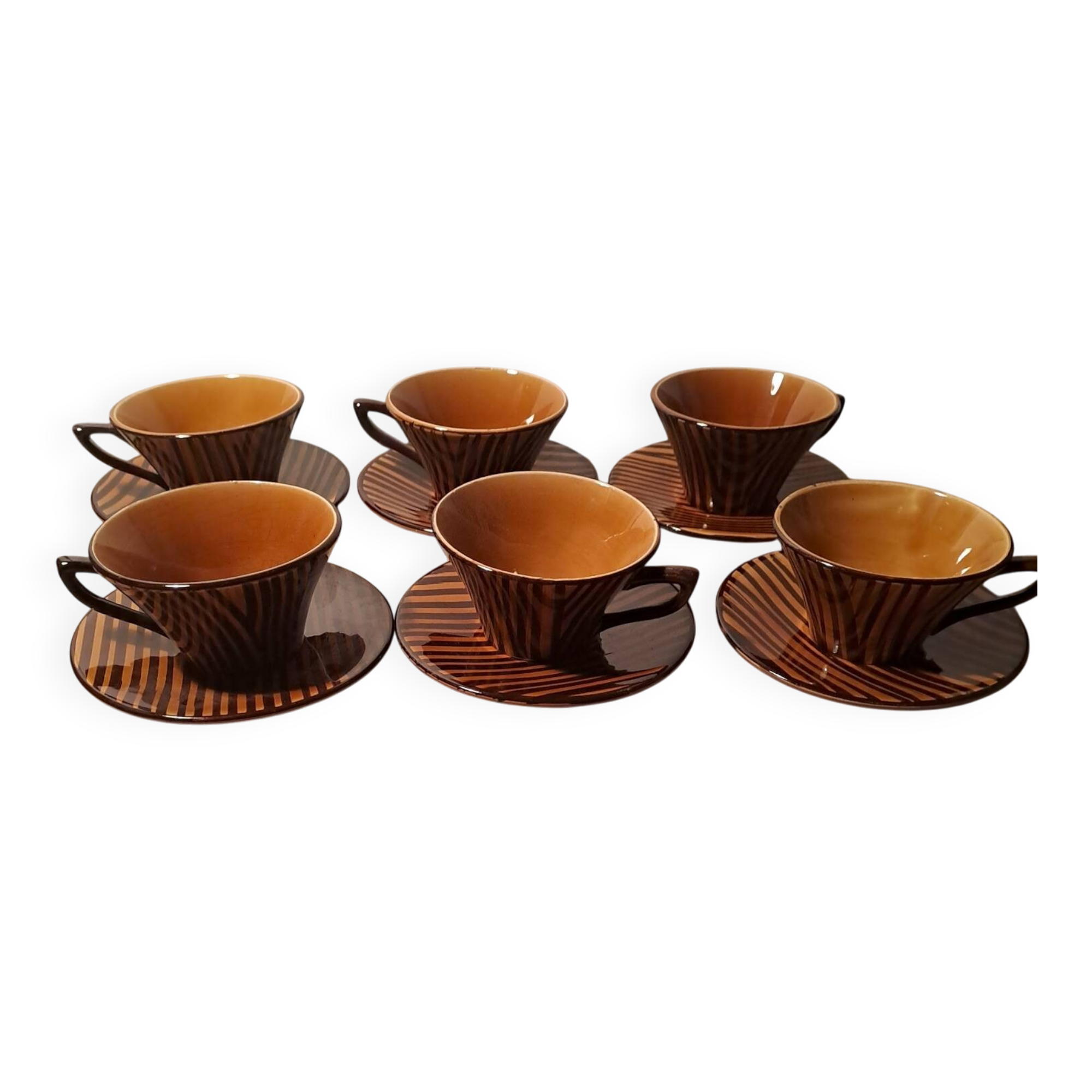 6 cups Sarreguemines, model Domino