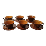 6 cups Sarreguemines, model Domino