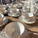 Service porcelaine Frélon Frères- 12 tasses + cafetière + pot à lait F