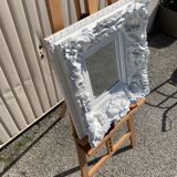 Baroque style mirror - white