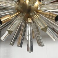 Transparent “triedro” murano glass oval sputnik chandelier