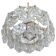 Midcentury BIG Glass Chandelier Kinkeldey, Germany, 1970s