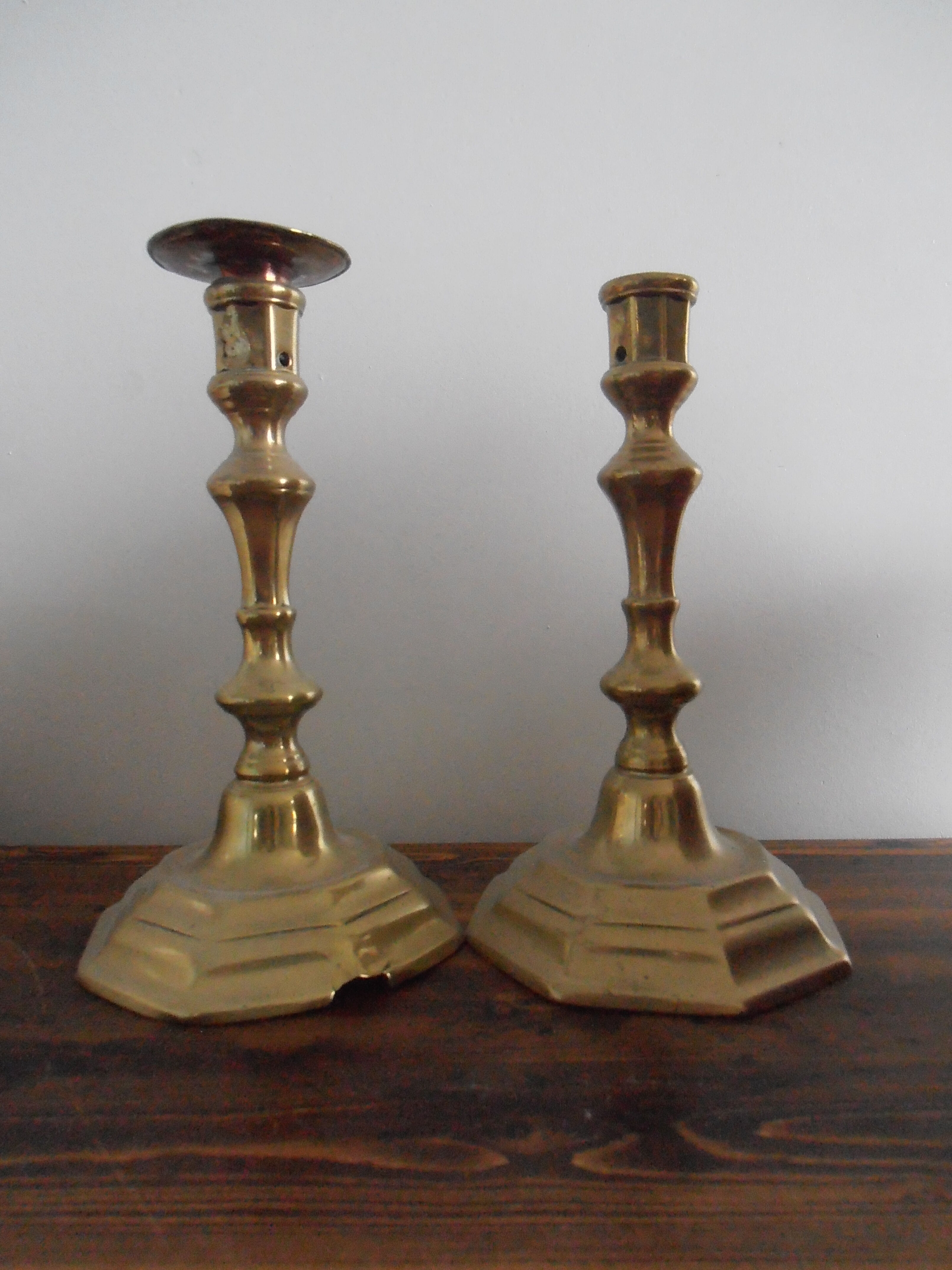 Pair of old Louis XVI style candelabra candle holders