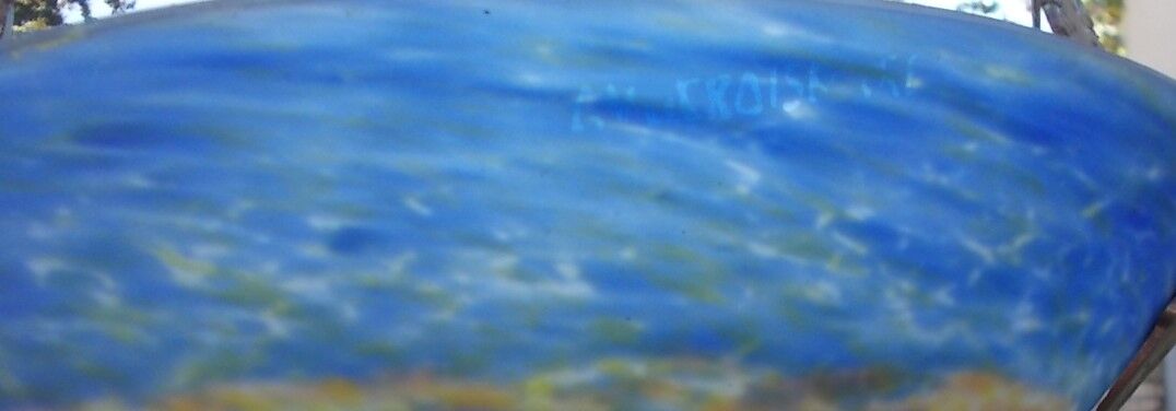 Art Deco chandelier in glass paste