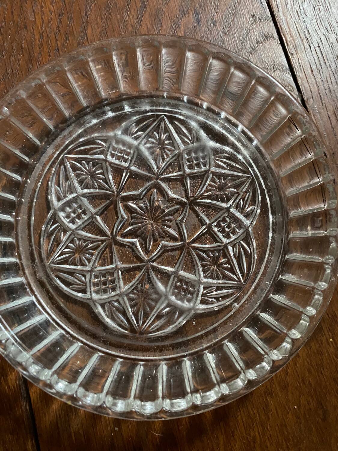 Plateau et ramequins en verre années 50.