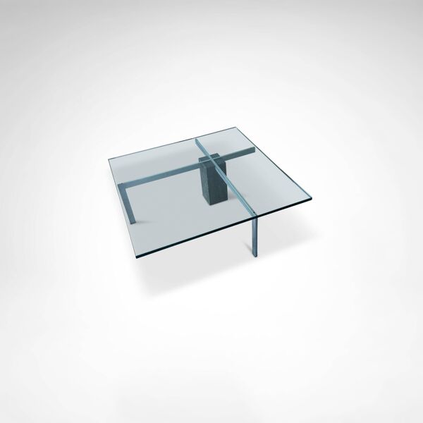 Table basse en verre, métal et granit KW1 par Hank Kwint pour Metaform années 1980