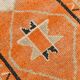 Beige & Orange Vintage Runner Rug, 83x383Cm